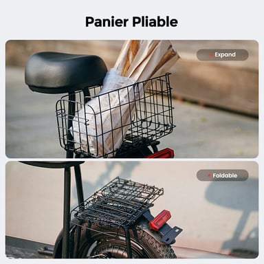 Trottinette électrique - F7 Moteur 1000 W, autonomie de 50 km, pneus neige 16'' - Noir