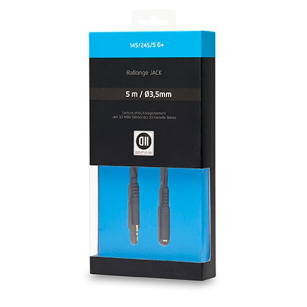 D2 Diffusion D2JKMF500 câble audio 5 m 3,5mm Noir - Neuf