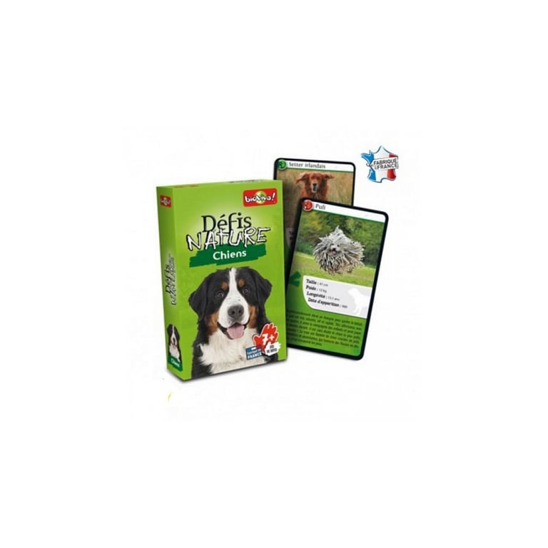 Jeu de Cartes Défis Nature Chiens - Amusez-vous tout en apprenant! - Neuf