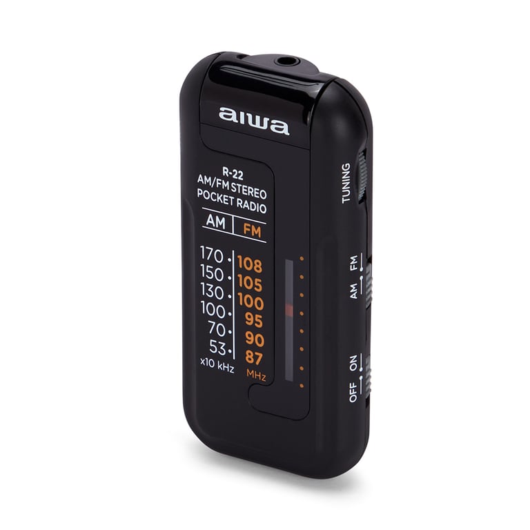 Radio Transistor AIWA R22BK – AM/FM, Mini, Portable, Analogique - vue 4