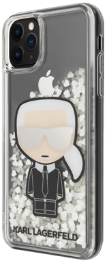 Funda rígida iridiscente y fosforescente Karl Lagerfeld para Apple iPhone 11 Pro Max, negro