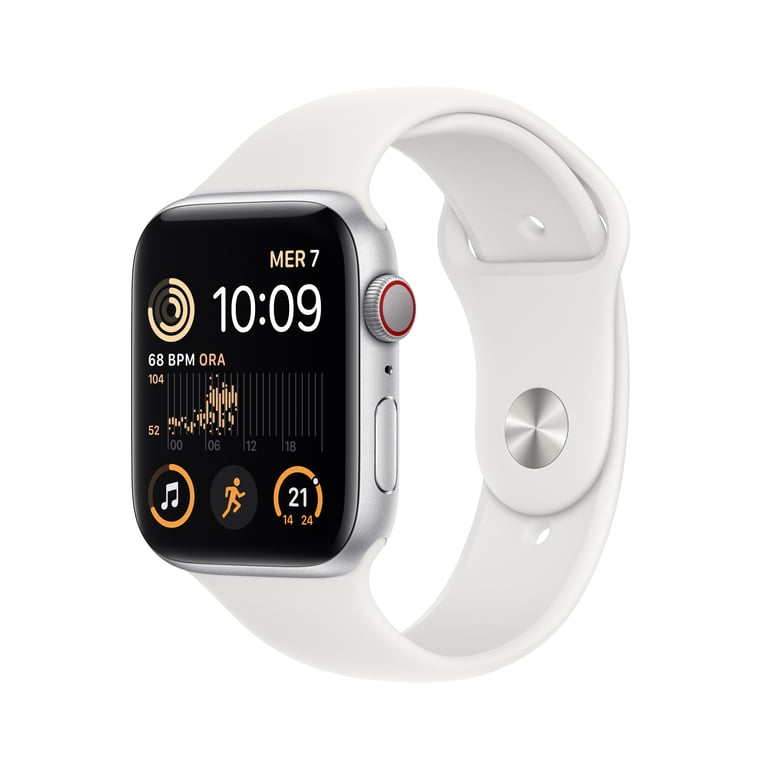 Apple Watch SE OLED 44 mm Digital 368 x 448 Pixeles Pantalla táctil 4G  Plata Wifi GPS (satélite) - Apple