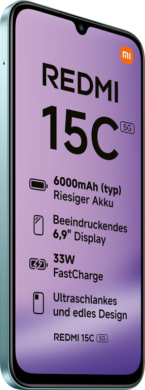 Redmi 15C (5G) 128 Go, Vert - Neuf