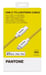 Pantone PT-CTL002-5Y cable de conector Lightning 1,5 m Blanco, Amarillo