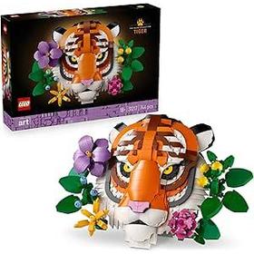 LEGO Art 31217 La Collection Faune – Le Tigre - Set Adulte - Décoration Murale Avec Fleurs