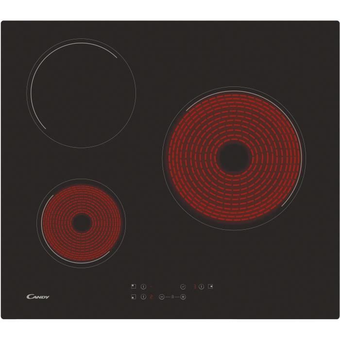 Plaque Vitrocéramique CANDY CH63CT – 3 Foyers, 5500W, Minuteur - vue 6