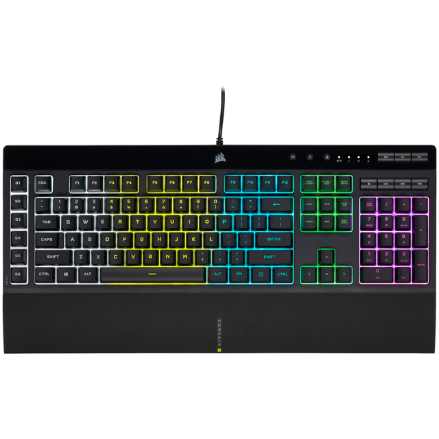 Clavier Corsair K55 RGB Pro – Filaire, Résistant à la Poussière, 6 Touches Macro, Rétroéclairage RGB - vue 4