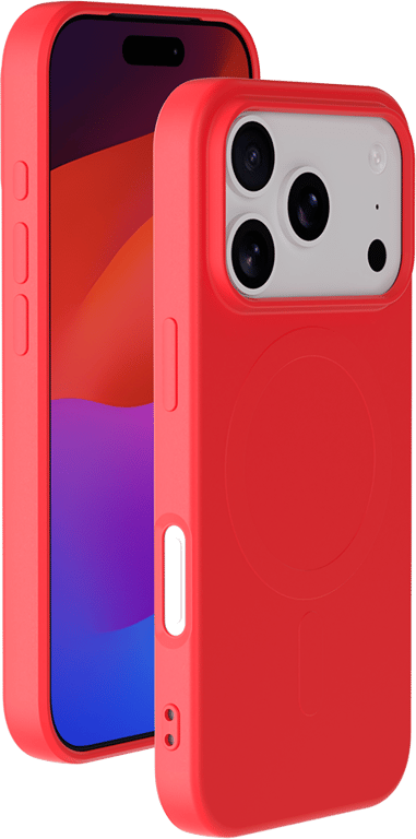 BIGBEN Coque MagSafe pour iPhone 17 Pro Silicone Rouge  - Neuf