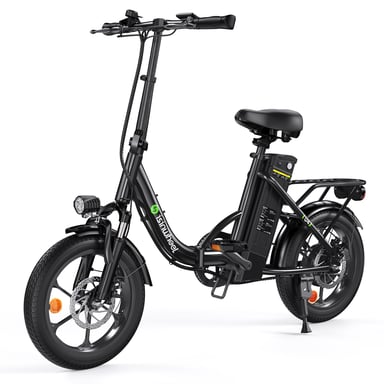 Bicicleta eléctrica isinwheel U4 para adultos, batería de 250 W, 36 V, 10,4 Ah, 16'', bicicletas eléctricas de paso bajo para adultos y adolescentes-Negro