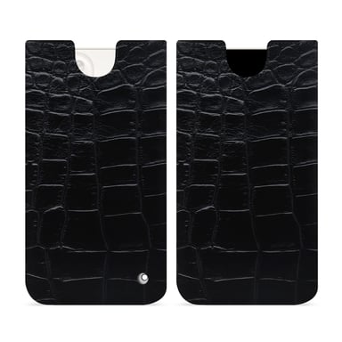 Pochette cuir Apple iPhone 15 Plus - Pochette - Noir - Cuirs spéciaux