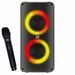 KODAK PRPS-1775 Enceinte Bluetooth Party portable 20W RMS, double woofer 4'', micro karaoké inclus, TWS stéréo, LED RGB, radio FM, USB/TF/AUX, batterie 3000 mAh, portée 10 m