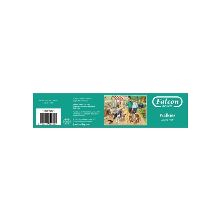 Puzzle 1000 pièces JUMBO Falcon Deluxe Walkies par Becca Hall paysage multicolore - Neuf