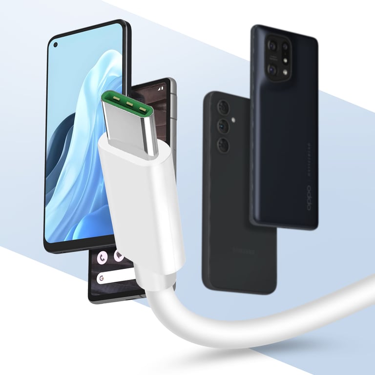 Câble USB vers USB C Original Oppo DL129 SuperVOOC 1m - vue 4