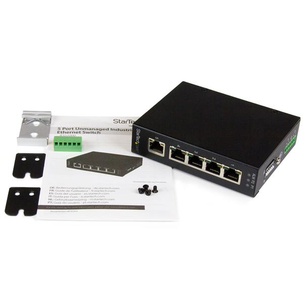 StarTech 5 Port Industrial Gigabit Network Switch - vue 3