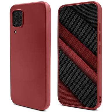 Moozy Lifestyle. Conçue pour Huawei P40 Lite, Vintage Pink - Coque en silicone liquide avec finition mate et doublure en microfibre douce