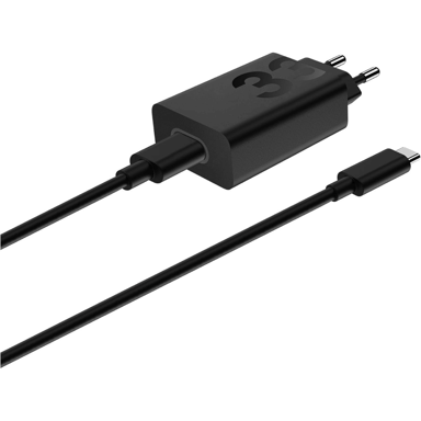 Chargeur Motorola TurboPower 33 W + câble USB C Noir
