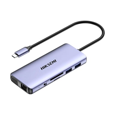 HIKVISION HIKSEMI HUB 11 IN 1, CARICA VELOCE, HDMI, VGA, SD, TF, USB3.0*2, USB2.0*2, Audio, RJ4