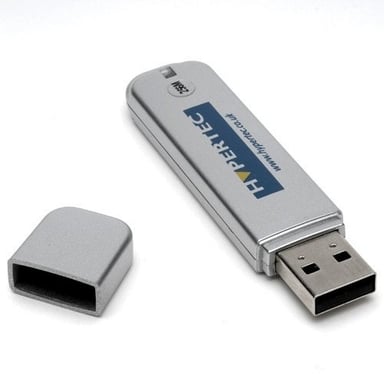 Hypertec 4GB USB 2.0 Slimline Hyperdrive lecteur USB flash 4 Go USB Type-A Argent