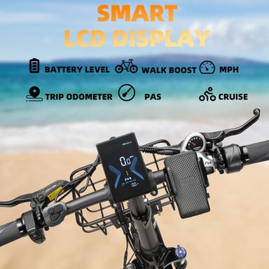 La bicicletta elettrica pieghevole KETELES KF9 è dotata di un motore da 1000 W, una batteria da 48 V 35 Ah, una velocità massima di 40 km/h, un'autonomia di 100 km, pneumatici da 20*4,0 pollici ed è disponibile in nero.