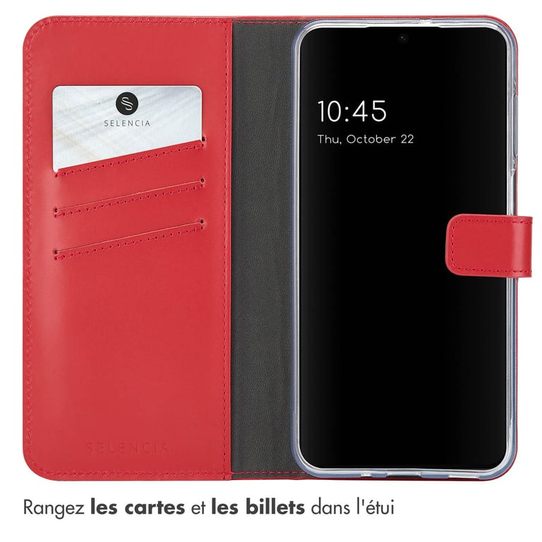 Selencia Étui portefeuille en cuir véritable pour Samsung Galaxy A16 Neuf - vue 3