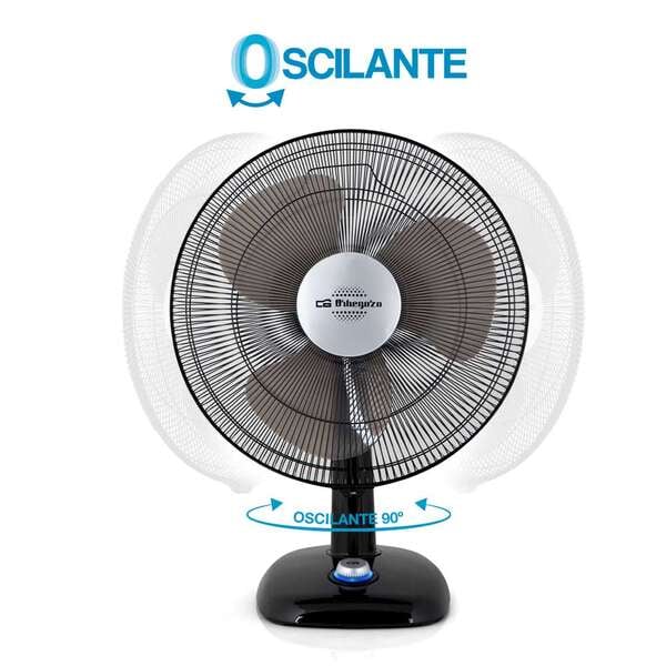 Ventilateur de bureau Orbegozo SF 0142 Design moderne 3 vitesses de ventilation Fonction d'osc Neuf - vue 3