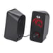 Redragon STENTOR (GS500) altoparlante stereo 2.0 per PC con retroilluminazione rossa, alimentazione USB e jack da 3,5 mm