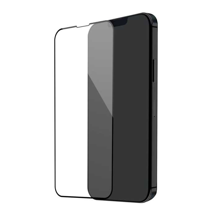 Protection d'écran en verre trempé (100% de surface couverte) pour Apple iPhone  13/ 13 Pro/ 14, Noir - The Kase
