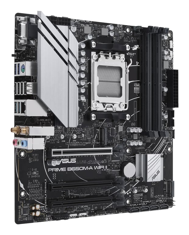 Asus PRIME B650M A WIFI II B650AM5DDR5mATX - vue 3