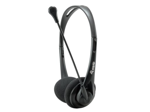 Equip Chat Headset Casque Avec fil Arceau Appels/Musique Noir