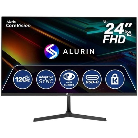 Écran Alurin CoreVision 23 8 IPS Full HD 120Hz FreeSync 1ms avec Haut parleurs et Support Inclinable Neuf - vue 2