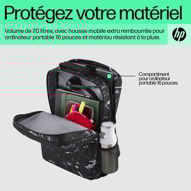 HP Mochila Campus XL con patrón de mármol