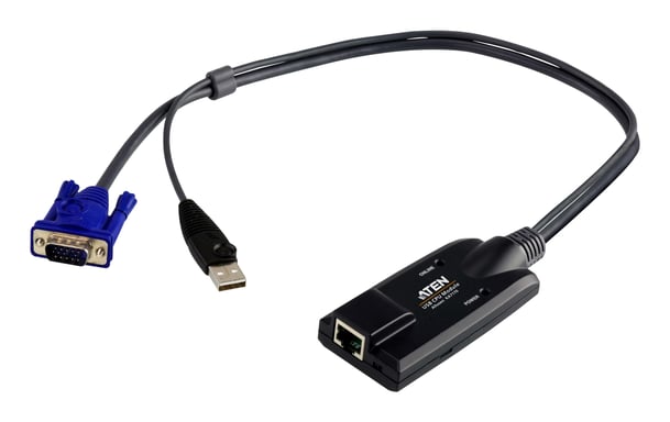 ATEN Adaptador KVM VGA USB con compatibilidad de vídeo compuesto