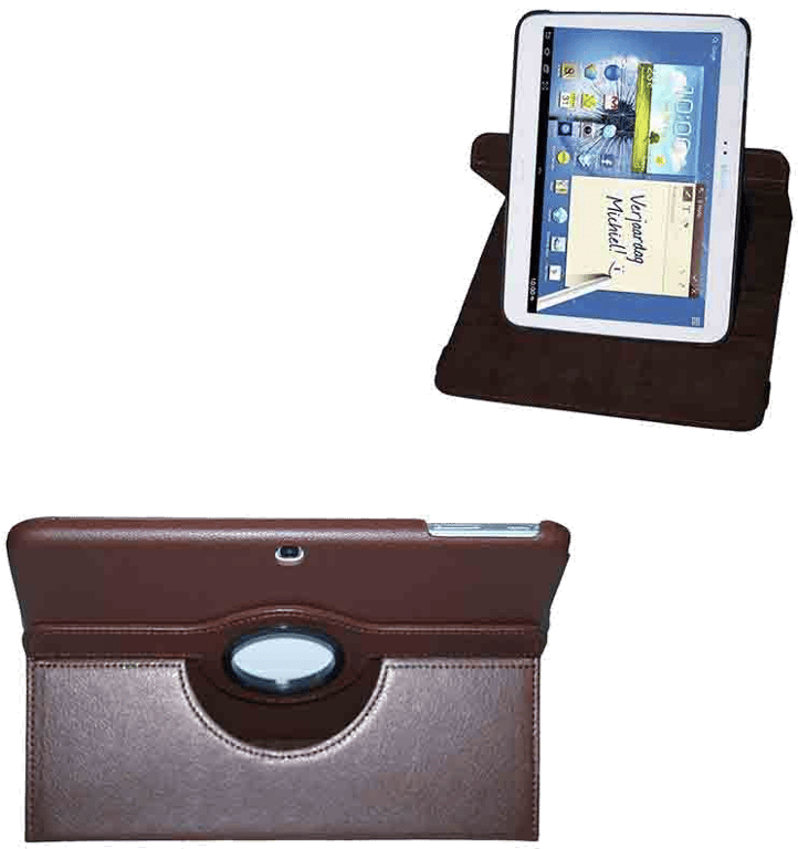 Housse Étui Samsung Galaxy Tab 3 10 P5200 Protection Integral Support 360 Marron Faux cuir YONIS