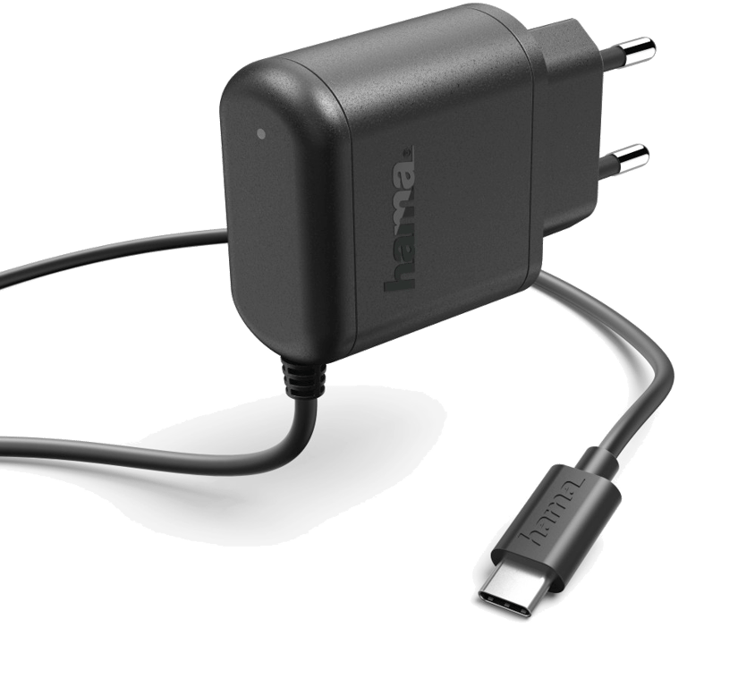 Chargeur, USB Type-C, 3A, noir