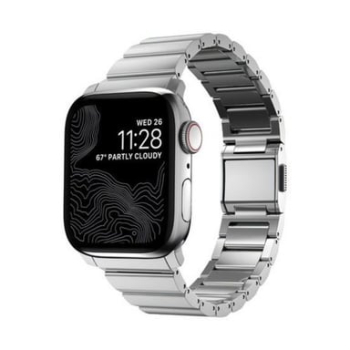 Nomad Correa Acer para Apple Watch 6-9 y SE 38-40-41mm Plateado