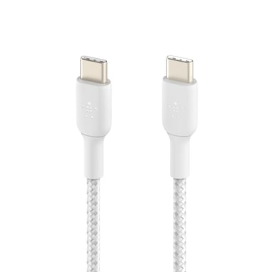 Cavo intrecciato da USB-C a USB-C BOOST CHARGE? (1 m), bianco