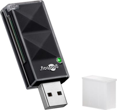 Goobay 95682 Lettore di schede di memoria USB 2.0 Nero