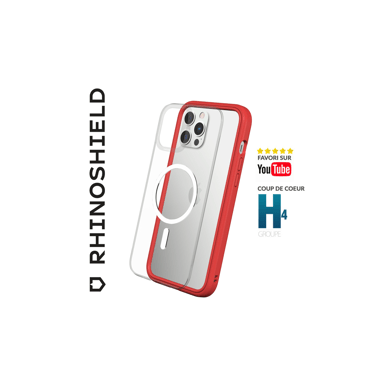 Funda modular RhinoShield Mod NX compatible con MagSafe para [iPhone 14 Pro] Fuerza magnética superior, personalizable. Absorbe el impacto de caídas desde 3,5 metros - Rojo
