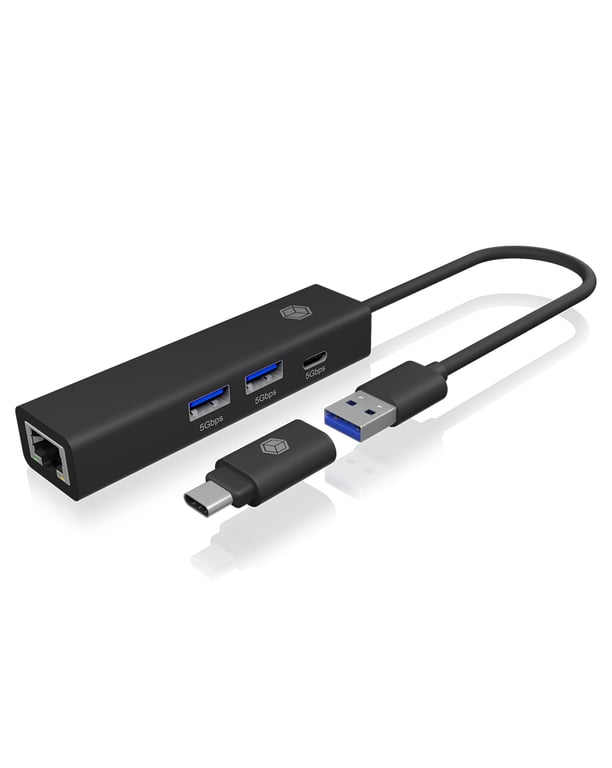 ICY BOX IB HUB1439 LAN Avec fil USB 3.2 Gen 1 3.1 Gen 1 Type A Neuf - vue 2