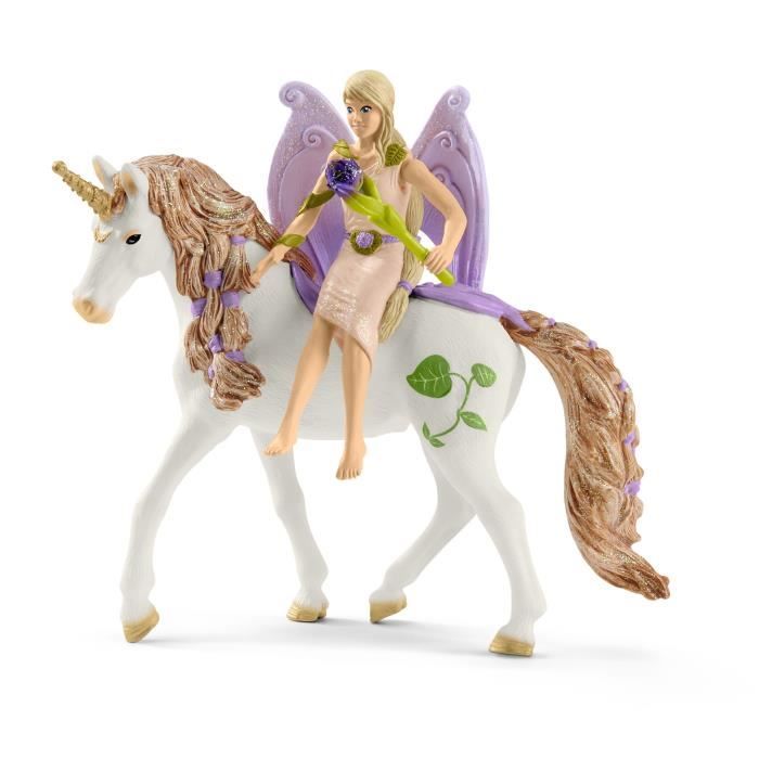 Maison fleur pailletée avec licornes lac et écurie Schleich 42445 Fille - vue 5