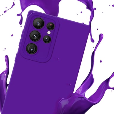 Coque pour Samsung Galaxy S22 ULTRA en FLUID VIOLET FONCÉ Housse de protection Étui en silicone TPU flexible