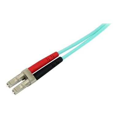 STARTECH.COM Cable de fibra óptica OM4 dúplex multimodo LC - 1 m Aqua - 100 Gb - 50 / 125 - LSZH