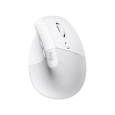 Logitech - Lift Mouse para Mac - Inalámbrico ergonómico - Blanco
