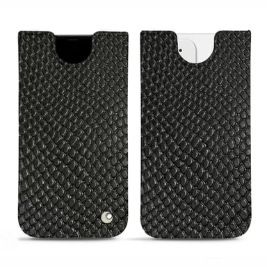 Pochette cuir Apple iPhone 12 mini -  - Noir - Cuir Abaca
