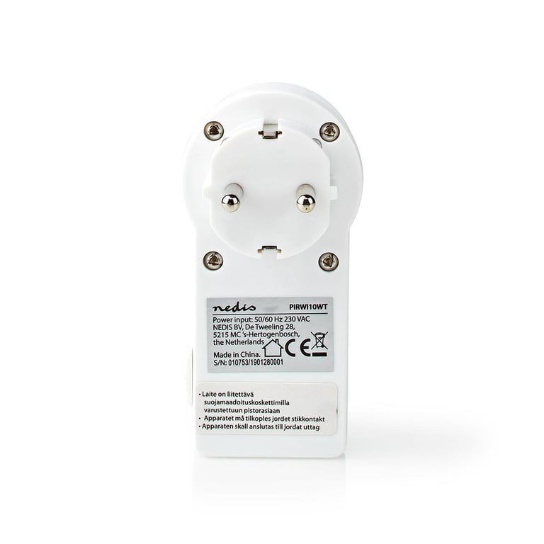 Nedis PIRWI10WT détecteur de mouvement Capteur infrarouge passif (PIR) Avec fil Mur Blanc - Neuf