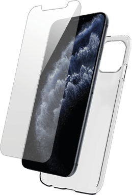 Pack 2 en 1 Coque iPhone 12 / 12 Pro Souple Transparente + Protège écran Bigben