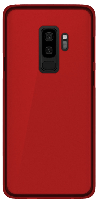 Coque silicone unie compatible Givré Rouge Samsung Galaxy S9 Plus