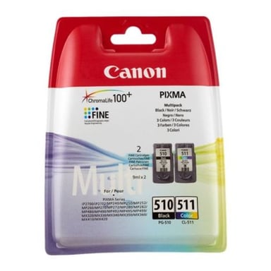 CANON BLISTER ORIGINALE PG-510 NERO  CL-511 COLORI 2970B010
