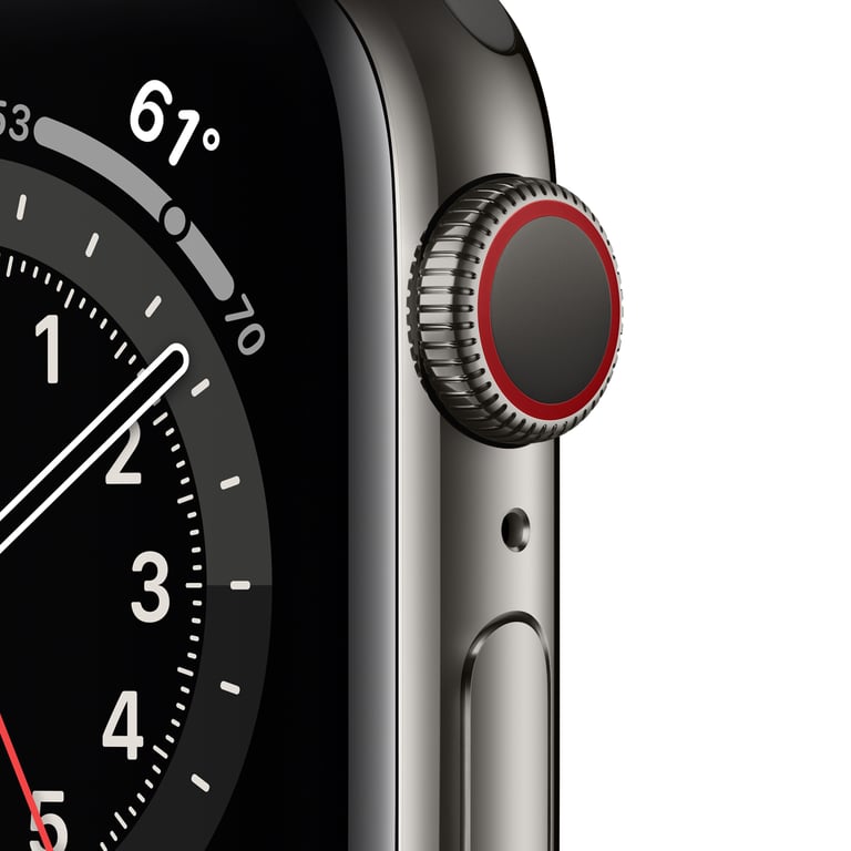 Apple Watch Series 6, Graphite, OLED 40 mm Numérique 324 x 394 pixels Écran tactile 4G Graphite Wifi GPS (satellite)