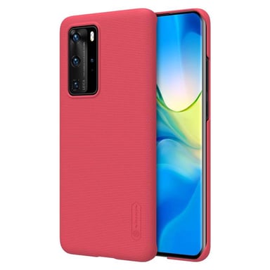 Nillkin Carcasa para Huawei P40 Pro Serie Super Frosted Shield Compatible con Carga Qi Rojo